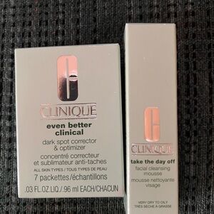 Clinique Sample Pack of Dark Spot Corrector and Facial Cleansing Mousse